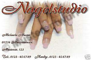 250 Visitenkarten Nagelstudio Fingernagelstudio Nails  