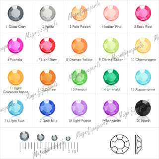 1000pcs Acrylic faceted Rhinestone round Flatback 20 Colors beads FREE 