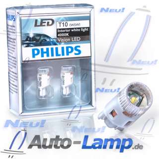 Produktbeschreibung   Philips LED W5W White Light Vision 4000K