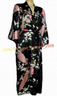 Peacock Kimono Bath Robe Night Gown Sleepwear WRD 03  