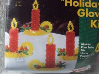 Holiday Glow Christmas Candle Beaded Ornament Kit 045155887380  