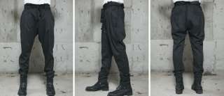 Hidden Zipper Design Mens Pleated Casual Harem Pants  