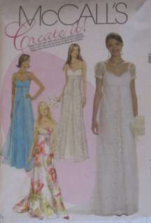 McCalls Misses Dress Pattern M6030~Bridal,Wedding,Bridesmaid,Prom 