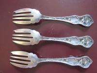 Watson Sterling Lily Salad Forks Mono S  