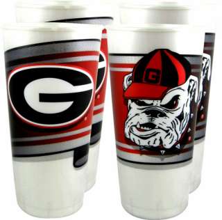 Georgia Bulldogs 24 oz. Souvenir Cups (4 per pkg.)  