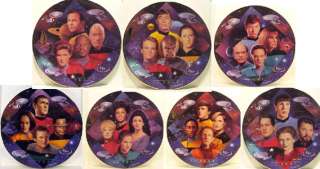 set of 7 plates star trek 30th anniversary series