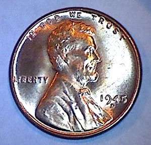 1945 D uncirculated Wheat penny Lot # 464  