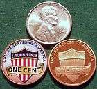 1943 bu zinc 2010 colorized cameo proof shield 3 penny