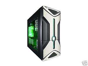 Black Green LED ATX Mid Tower PC Gaming Case with 4x 5.25 2x 3.5 