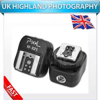   321 Flash Hot Shoe Adapter with Extra PC Sync Port for Canon Flashgun