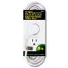  Flat Electrical Power Extension Cord   Color Black   10ft 