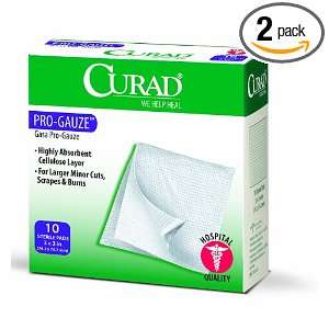 Curad Non Woven Pro Gauze, 3 Inches X 3 Inches (Pack of 2 