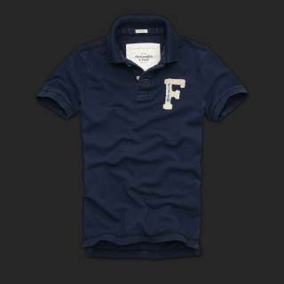 Abercrombie & Fitch T Shirt Polo A&F Bushnell Blue S  