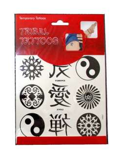   Tatouages temporaires TRIBAL,tattoo yin yang,idéogramme