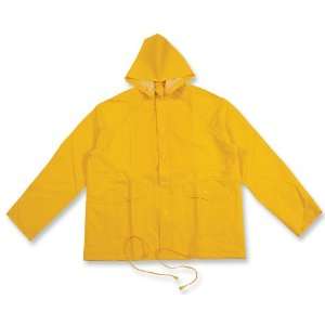   PVC Rain Jacket with Cloth Back, 3X Large, Yellow