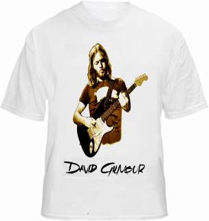 Dave Gilmour David T shirt Live Fender Guitar Floyd  
