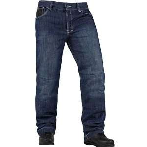 Icon Strongarm 2 Enforcer Mens Denim On Road Motorcycle Pants   Blue 