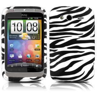   Magic Store   Black Zebra Gel Case Cover For HTC Wildfire S + Film