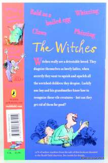 ROALD DAHL   THE WITCHES   QUENTIN BLAKE illustrated paperback book 