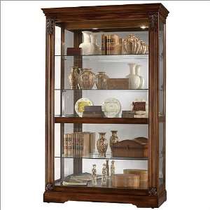  Howard Miller Ramsdell Curio Cabinet in Tuscany Cherry 
