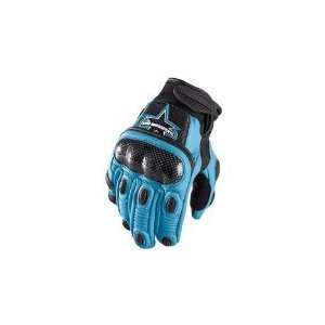 Icon Womens Merc Short Gloves Color Light Blue Size Large L 3321 