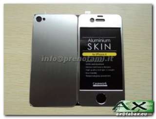 Cover custodia in alluminio color argento per Iphone 4  