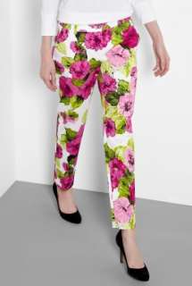 Floral Print Cotton Capri Trousers by D&G