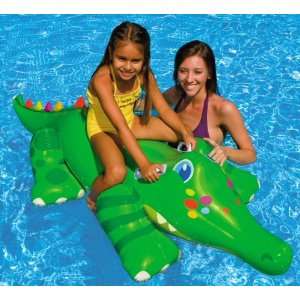 Inflatable Grinning Gator Ride on Pool Toy  Toys & Games  