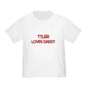 Personalized Tyler Loves Daddy Infant Toddler Shirt Baby