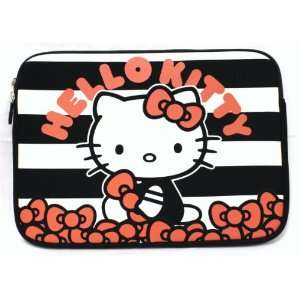  Hello Kitty Black and White Stripe Neoprene Laptop Case 14 