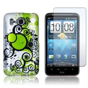 HTC Inspire 4G   Android Bubbles Hard Plastic Skin Case Cover + Clear 