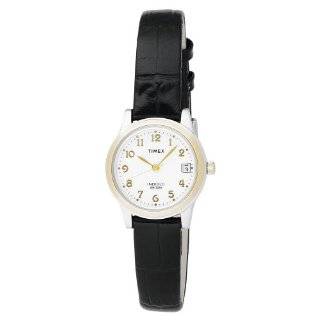  Timex Womens T2M444 T Series Black Leather Strap Watch 