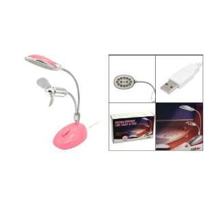   Gino Pink 14 LED Bright White USB Light Laptop Lamp + Fan Electronics