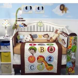  8 Piece 123 Giraffe Baby Nursery Crib Bedding Set