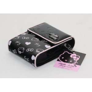  Sanrio Hello Kitty Black w/ Silver Heart Cell Phone Case 
