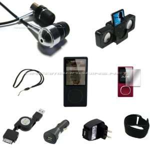  Bundle Kit   Black Silicone Case + Black Portable Foldable Speakers 