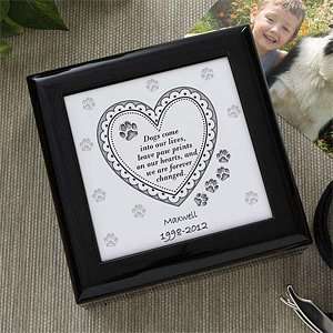   Dog or Cat Paw Prints Personalized Keepsake Memory Box