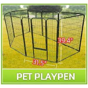   40 8 Panel Heavy Duty Pet Dog Portable Exercise Playpen