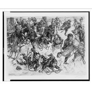    Historic Print (M) Boys sledding / John Sloan.