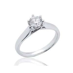  1/2 Ct. TW Diamond Solitaire Ring in 18K White Gold 