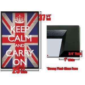  Framed Union Jack Flag Poster Stay Calm Carry FrPP32076 