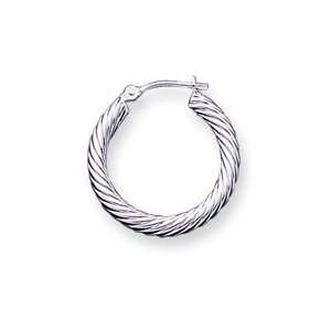 14k White Gold Hoop Earrings   JewelryWeb Jewelry