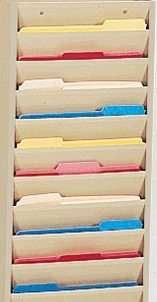 File folder magazine chart rack NEW Tan 11 pocket  