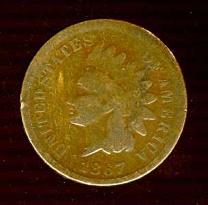 1867 INDIAN HEAD CENT PENNY nice  