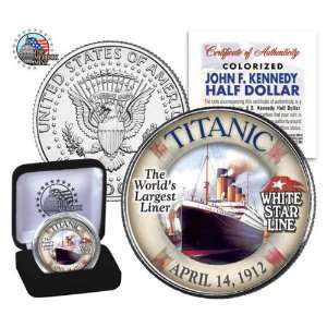 1912 Titanic White Star Line US Mint JFK Half Dollar Coin with 