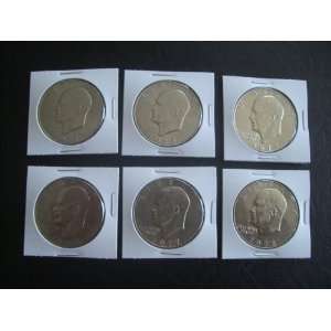   Eisenhower Circulated Dollar Coins Set 1971 1972 1974 1976 1977 1978