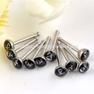  Stainless Steel 20G Plastic Nose Studs Rings Body Piercing  