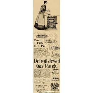  1898 Ad Detroit Jewel Gas Range Stove Baking Cooking 