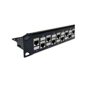  CAT6A 10G 24 Port STP Snap in Patch Panel, w/Support Bar 