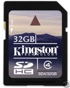 KINGSTON SD HC SDHC C4 32GB 32G 32 G GB FLASH MEMORY  